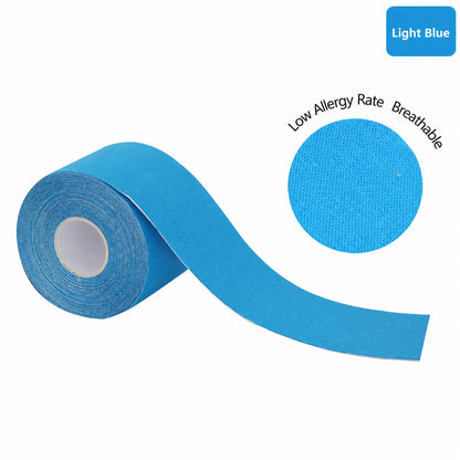 Uncut Elastic Stabilizing Sports Tape, Athletic Kinesiology Kinetic Tape, Waterproof, Sweat-Resistant, Skin-Friendly, Flexible, Breathable, Relieves Knee Pain & Sprains, Ideal for Exercise & Outdoor Activities, Stabilizing Sports Tapes